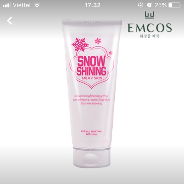 #Kem_trắng_da_snow_shining_milky_skin