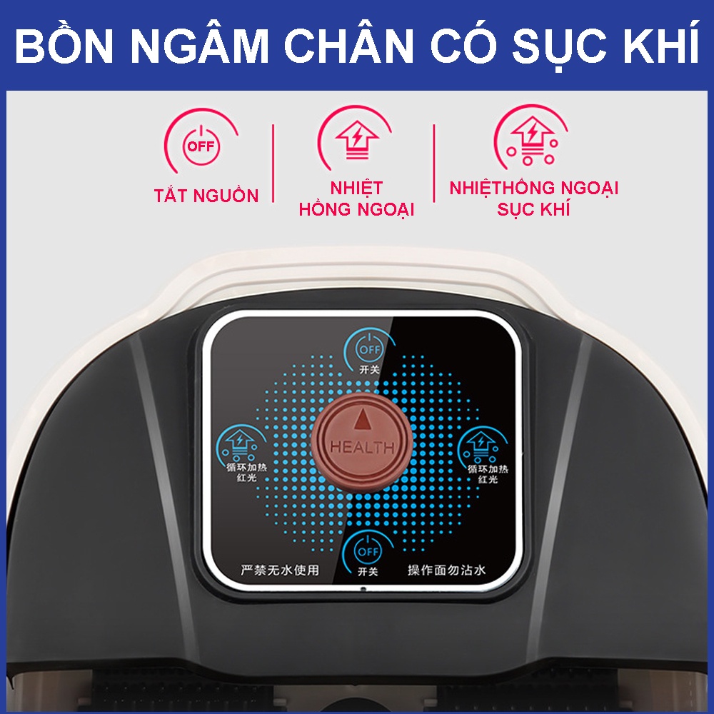 Bồn ngâm chân massage METAMO cao cấp giúp bạn thư giãn hiệu quả, chậu ngâm chân mát xa hồng ngoại kèm sục khí