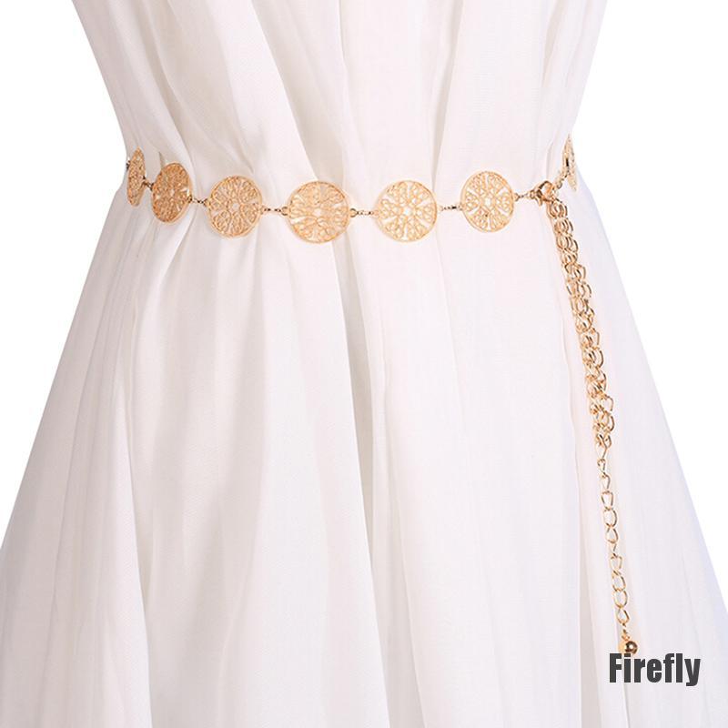 Thắt Lưng Dây Xích Kim Loại Thời Trang Cho Nữ