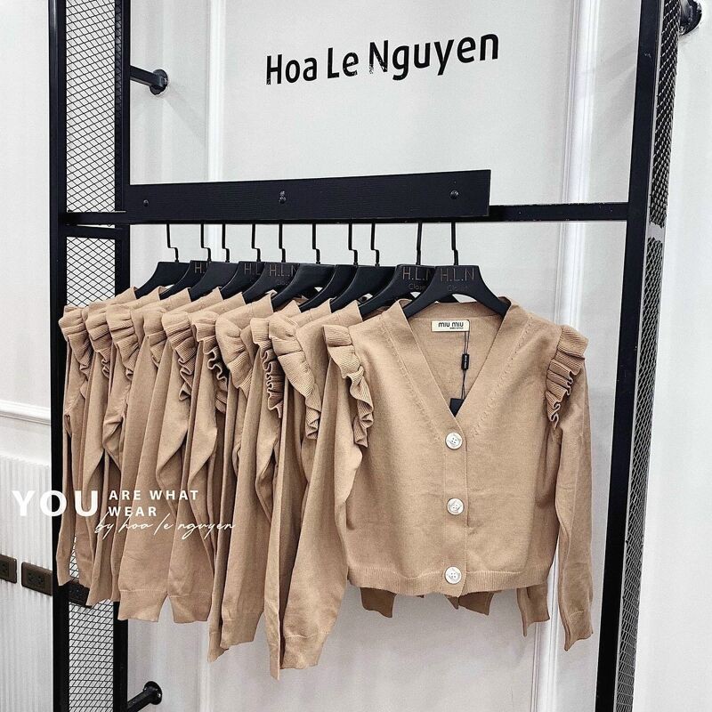 Áo len khuy bèo cổ v Quảng châu