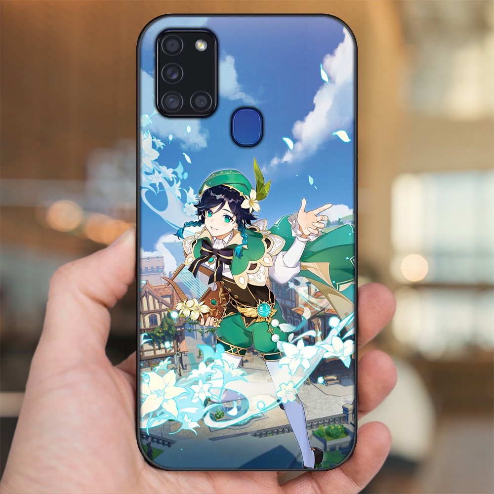 Ốp lưng Samsung A21S viền đen in hình Venti Genshin Impact