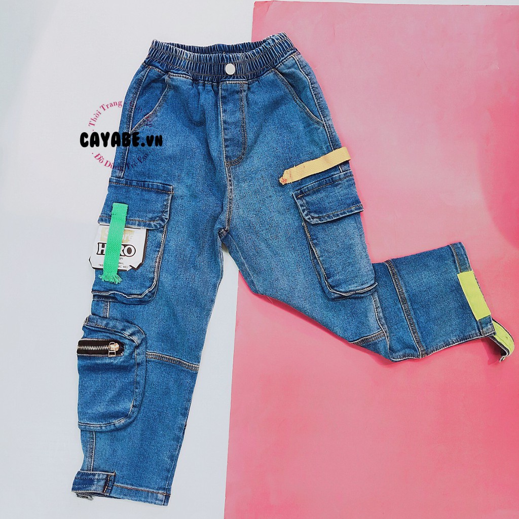 QUẦN JEANS DÀI BÉ TRAI CAYABE HIPHOP TÚI HỘP