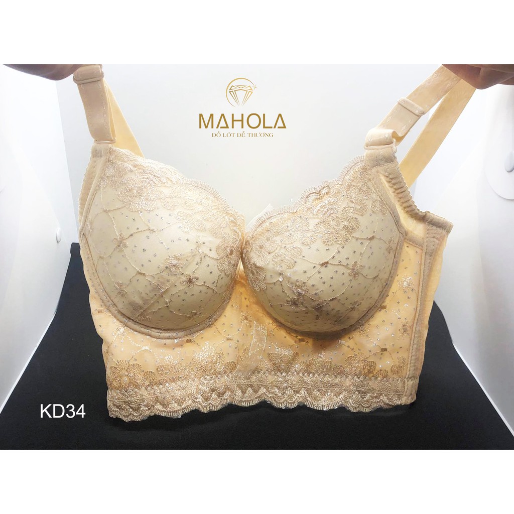 Áo Lót Chất Liệu Ren Quyến Rũ Dáng Croptop _Mahola_ KD34