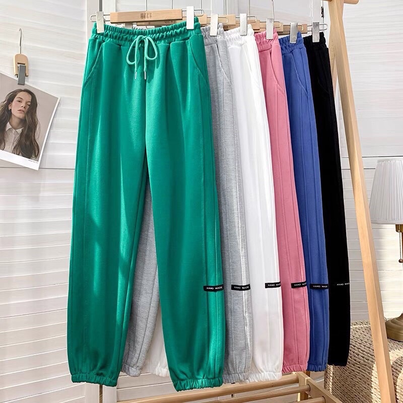 Quâng joggeer ống rộng chất tổ ong bo gấu dây rút phong cách Ulzzang mã 908
