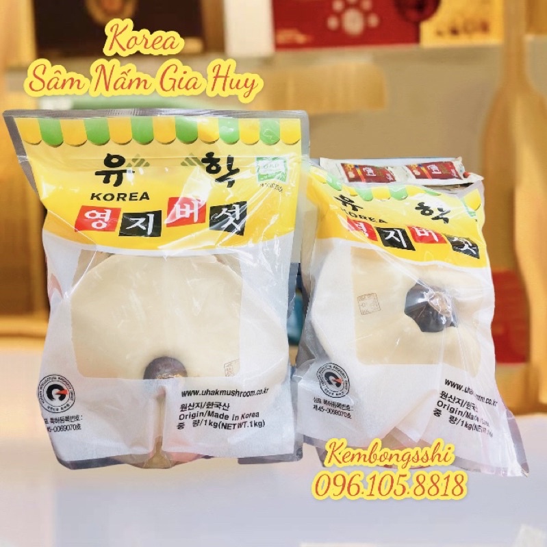 [HÀNG MỚI VỀ] Nấm Linh Chi UHAK 6 Năm Tuổi Hàn Quốc Túi 1kg