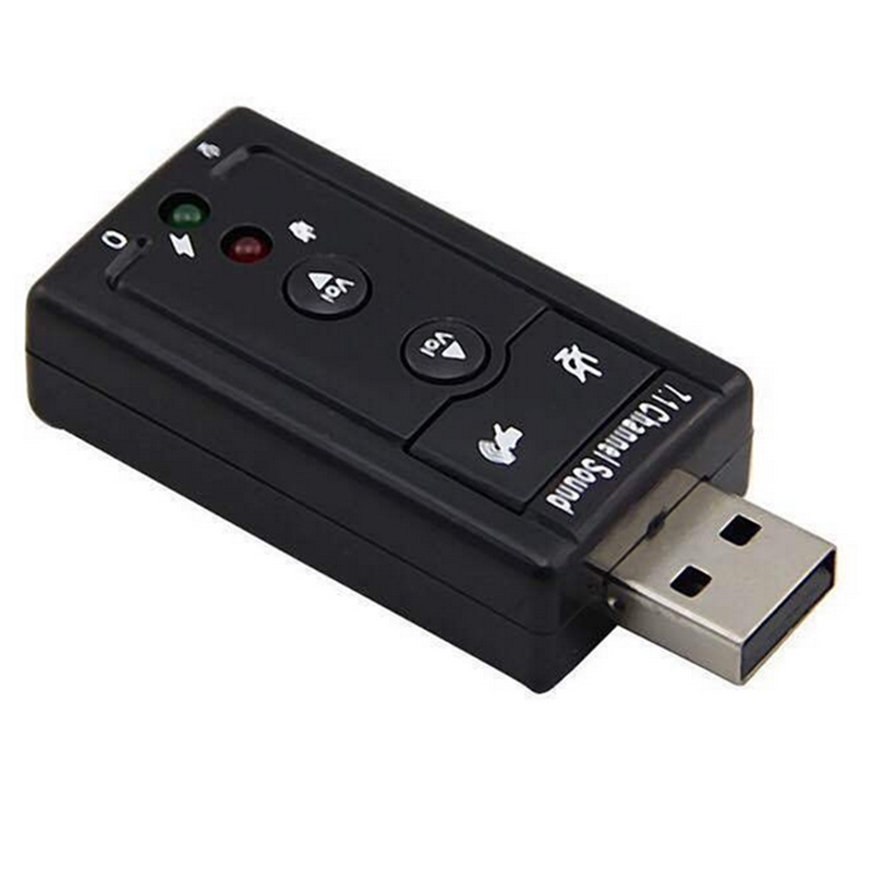 CHANNEL Bộ Chuyển Đổi Thẻ Âm Thanh Usb Sang Micro Loa 7.1 Kênh 3d Cho Pc Laptop