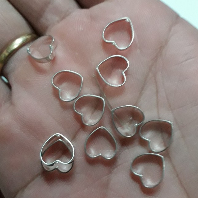 Sỉ 10 cái - Trái Tim Lùa Hạt Đá 8mm / 10mm [ Cung Cấp Sỉ Phụ Kiện Handmade ]