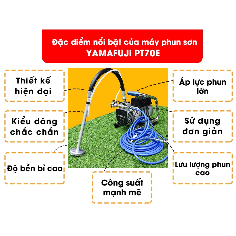 Máy phun sơn Motor cảm ứng từ Yamafuji PT-70E