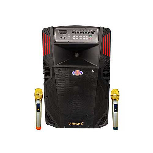 Loa kéo karaoke di động Ronamax F18, loa kéo Bluetooth bass 5 tấc hát karaoke ngoài trời + Tặng kèm 2 micro