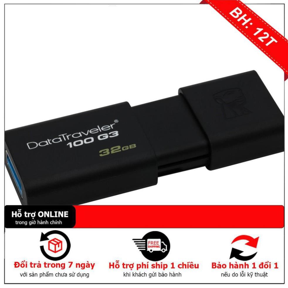 BH12TH 💥 USB Kingston DT100G3 USB 3.0 32 GB / 16GB -Bảo hành 2 năm (SPC/FPT) Chính Hãng ( FREE SHIP ĐƠN TỪ 50K ) | BigBuy360 - bigbuy360.vn