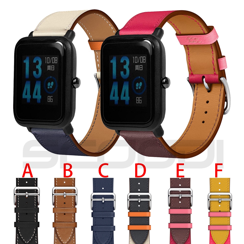 Dây Đeo Bằng Da Cho Đồng Hồ Thông Minh Xiaomi Huami Amazfit bip Lite 1S bip 3 / bip u pro / bip