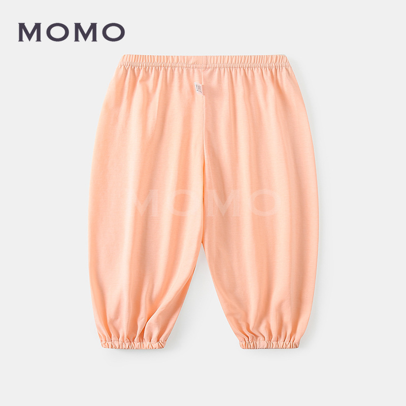 Baby Anti-Mosquito Pants Summer Home Pure Cotton Ice Silk Thin Boys and Girls Trousers Children's Bloomers Air Conditioning Pants