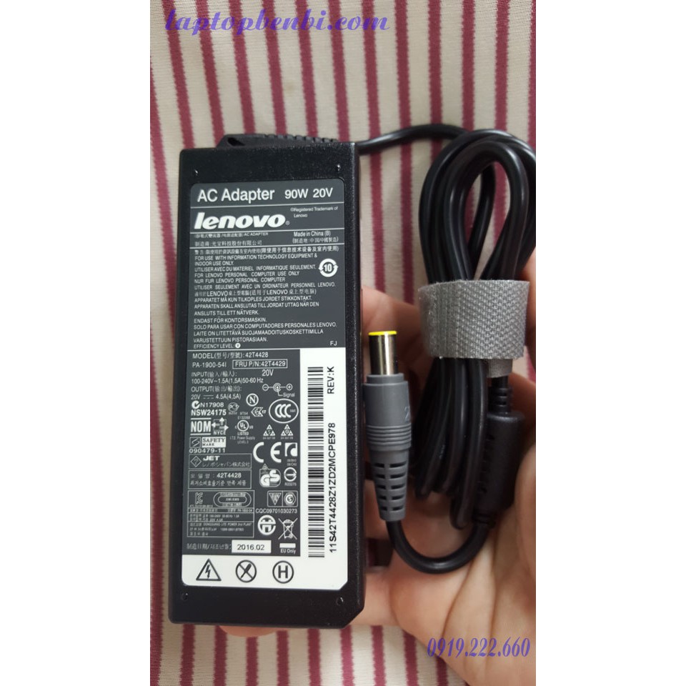 Adapter Lenovo 90w (20v-4,5A) đầu tròn | Sạc laptop lenovo thinkpad X220,x230,T420,T430