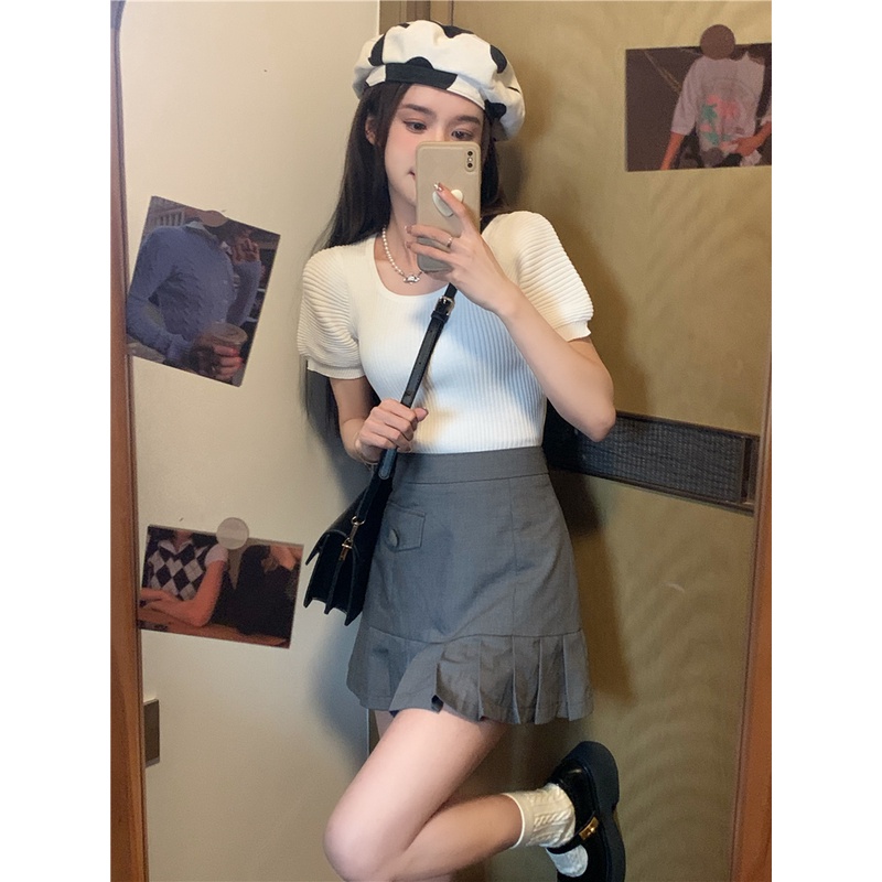 Áo Thun Tay Ngắn Màu Trơn Thiết Kế Đơn Giản Thời Trang