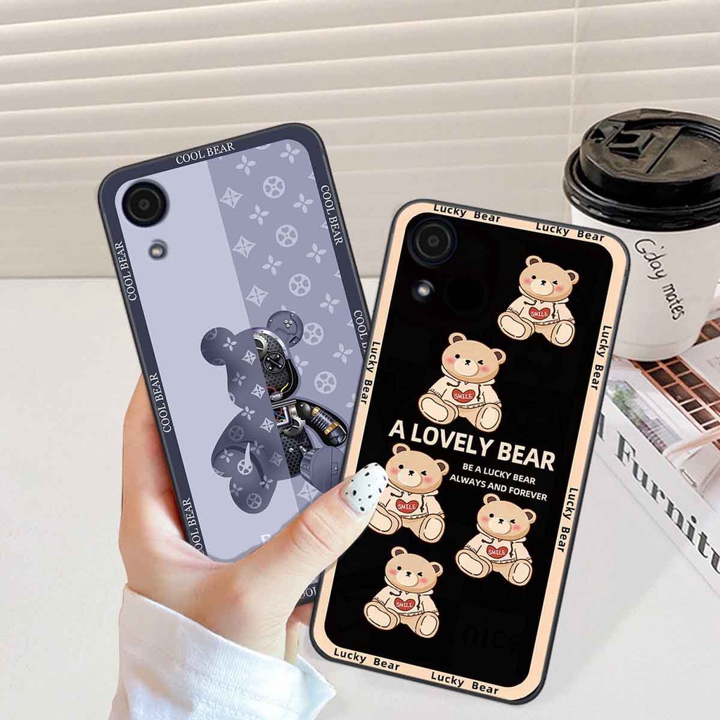 Ốp Samsung A03 Core bear brick, gấu đáng yêu, dễ thương