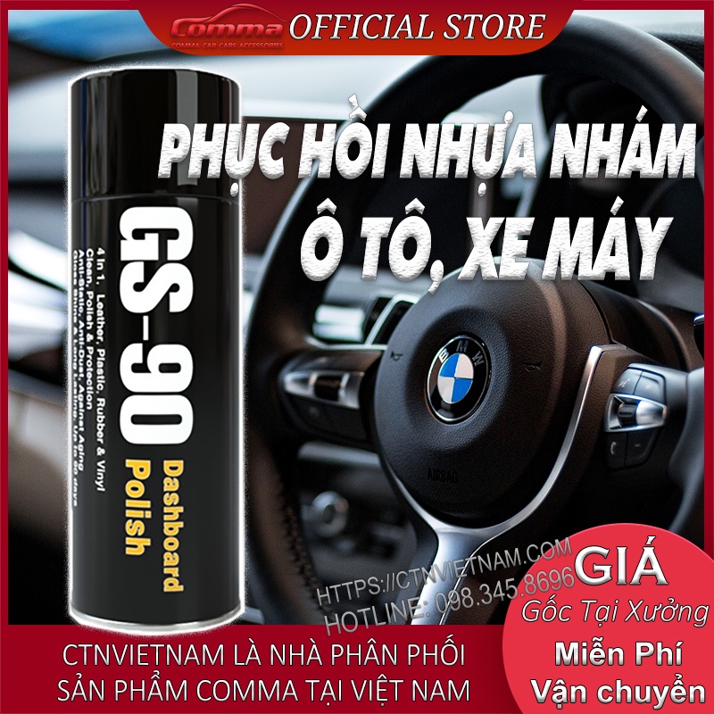 Chai Phục Hồi Nhựa Nhám, Dưỡng Nhựa Nhám, Phục Hồi Nhựa Đen Cho Ô Tô Xe Máy Dashboard Polish