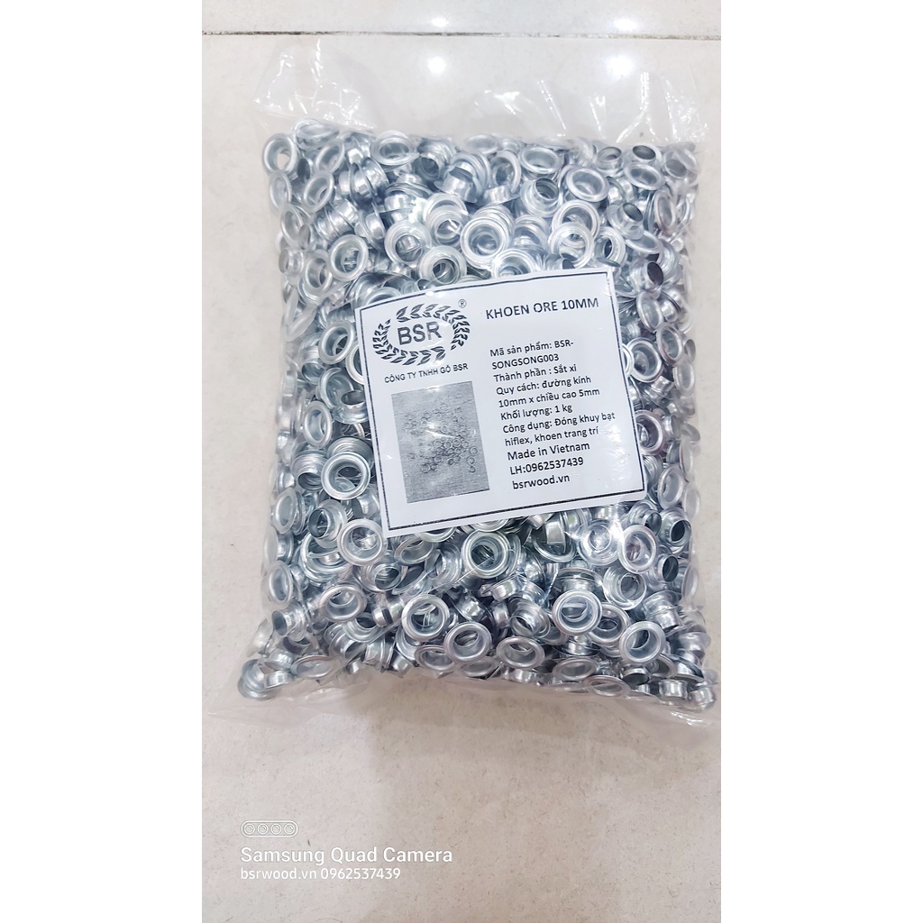 1KG Khoen ore mắt cáo 10mm Sắt xi màu Khuy ore mắt cáo bấm bạt, túi giấy Không long đền