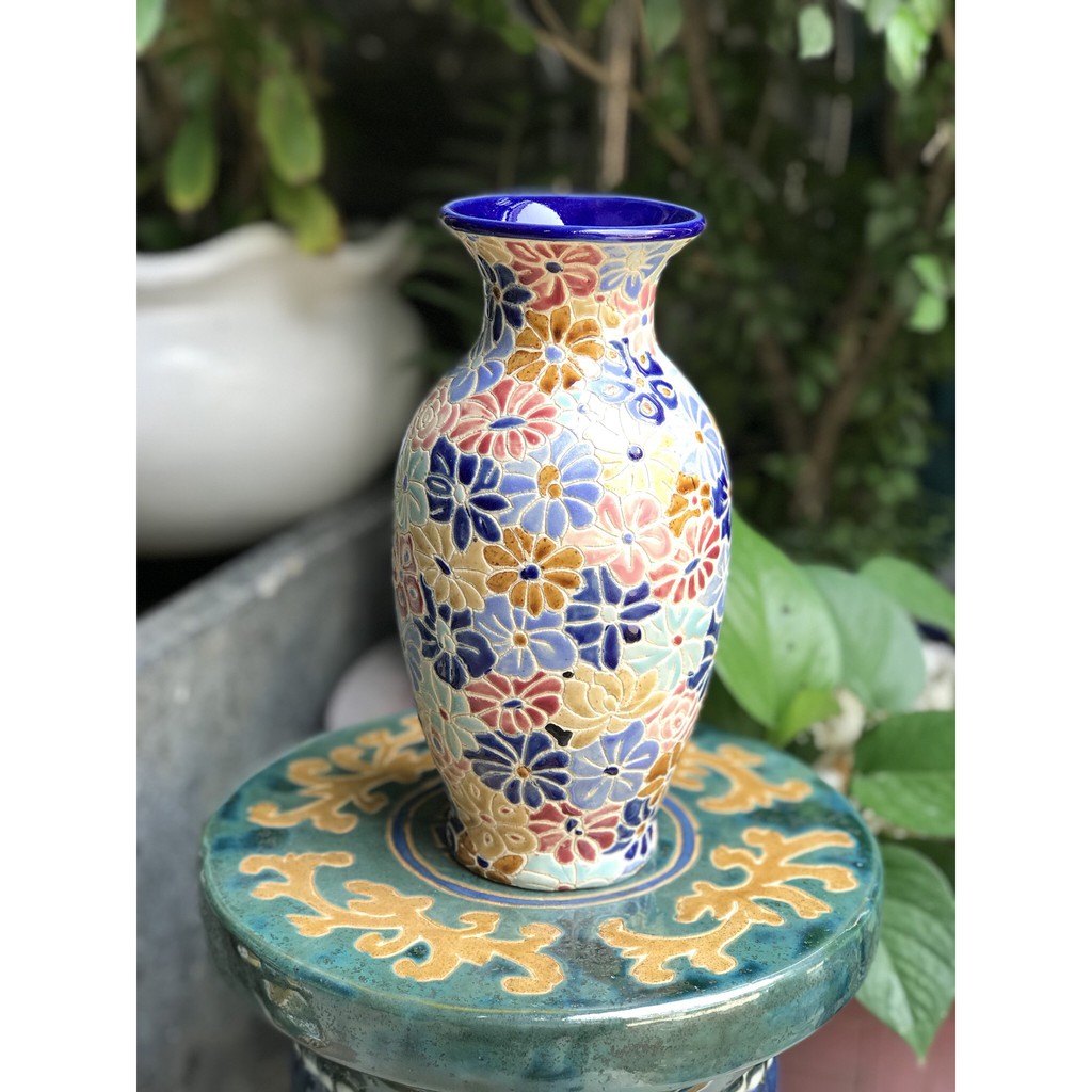 Bình bách hoa gốm sứ biên hòa 24cm
