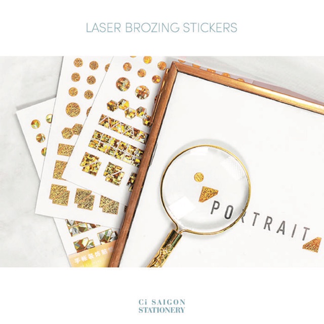Hình dán laser - Laser Bronzing Sticker