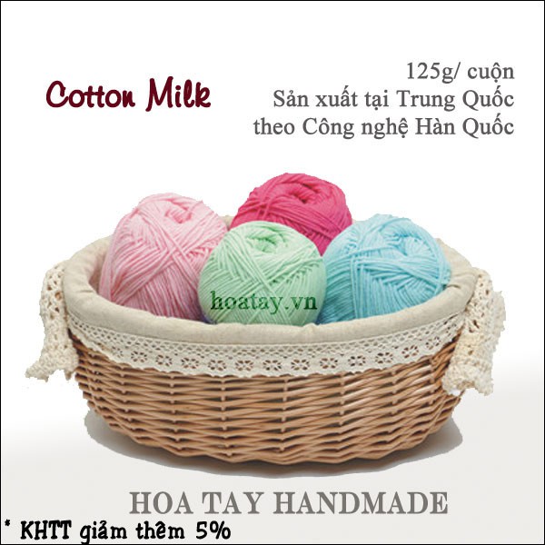 Len Cotton Milk Bảng màu từ 53 -65