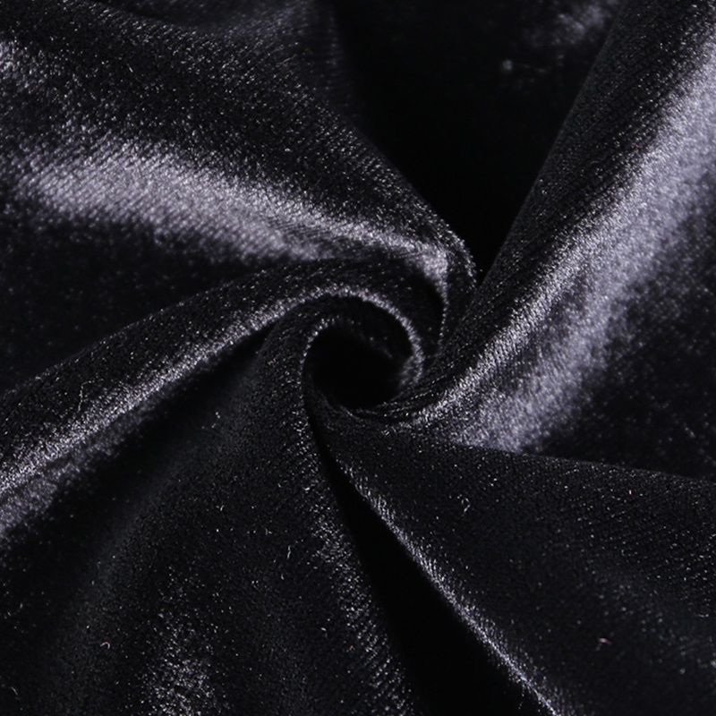 Áo Croptop Nhung Tay Dài Cổ Chữ V Khoét Sâu Gợi Cảm Cho Nữ