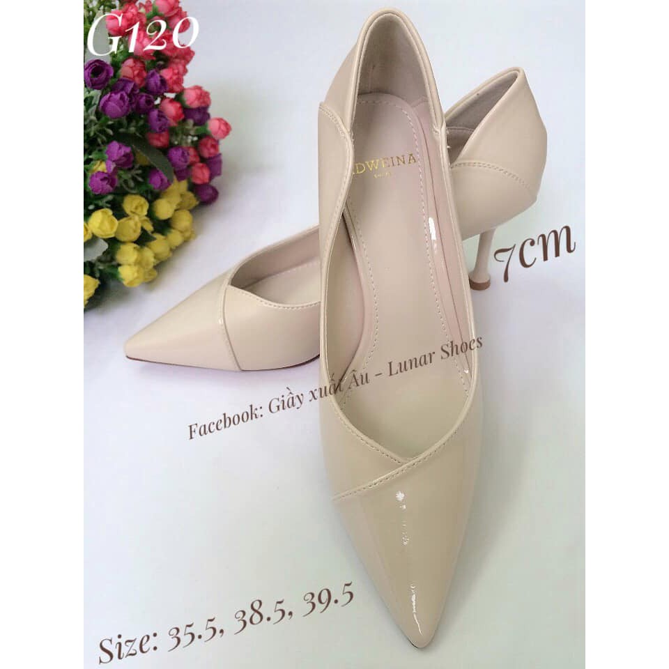 SALE G120 Size 39.5 Giầy cao gót màu trắng kem ADWEINA