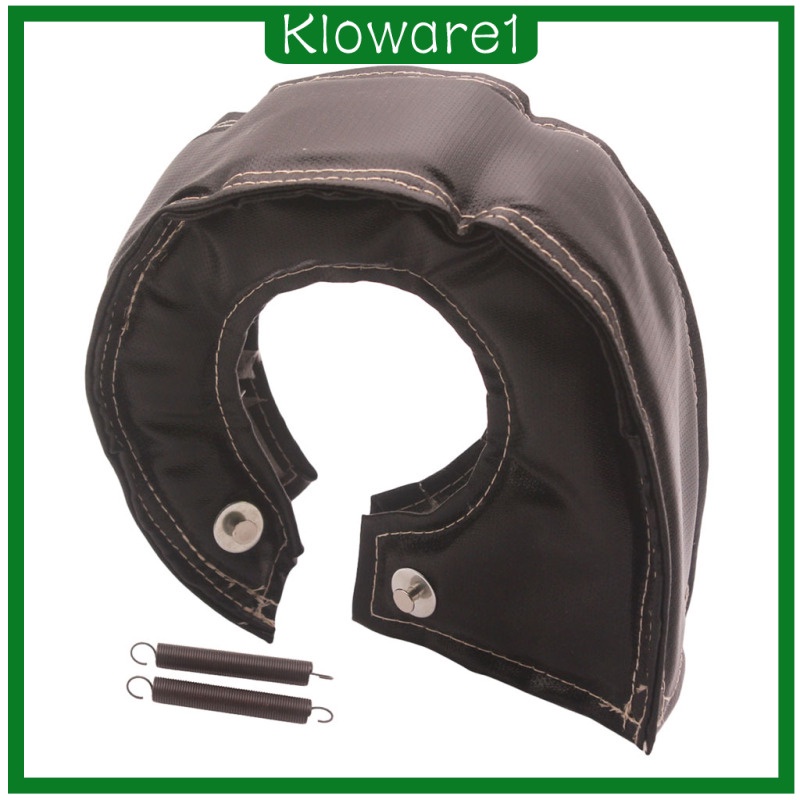 [KLOWARE1] Fiber T6 Turbo Charger BLANKET heat shield cover BLACK  , w/ 2 Springs