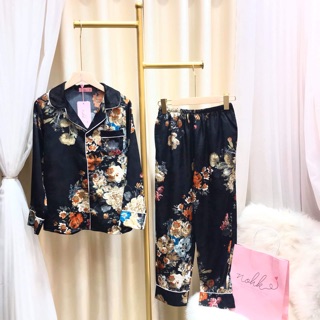 Bộ lụa cao cấp Nohk quần dài, áo dài