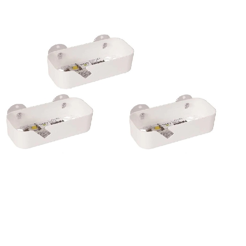 Daiso Khay Để Mút Rửa Chén 9X18X5 Cm  Cleaner Rack White