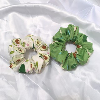 Dây Buộc Tóc Scrunchies Hình Quả Bơ Xanh