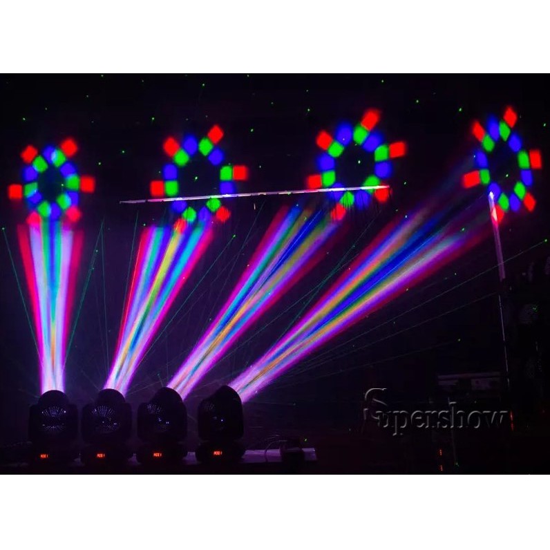 ĐÈN MOVING 6 MẮT + LASER - THÍCH HỢP DÙNG SÂN KHẤU CHUYÊN NGHIỆP , DISCO DJ