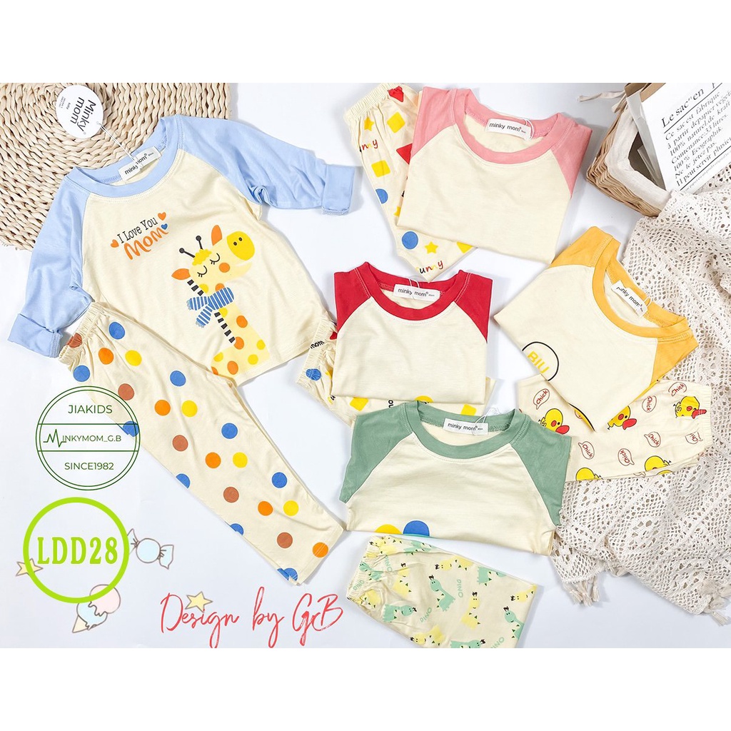 [LDD28] Bộ Dài Tay Thun Lạnh MINKY MOM CÓ SIZE ĐẠI, Mềm Mịn, Thoáng Mát, Thấm Hút Mồ Hôi Hàng Chuẩn Đẹp Cho Bé Trai, Gái