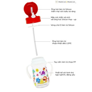 Bình uống nước Marcus & Marcus Willo cso ống hút