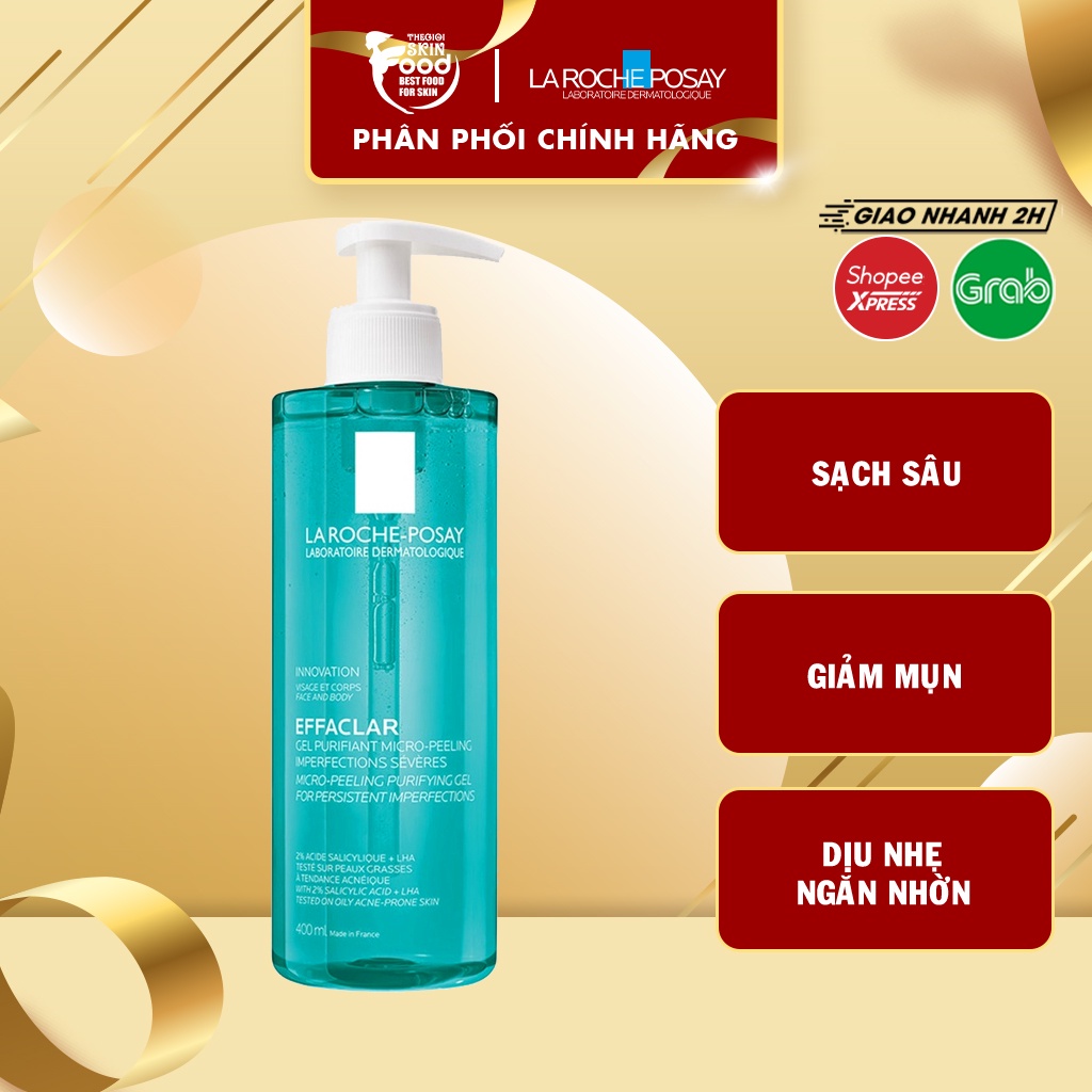 Gel Rửa Mặt Và Tắm La Roche Posay Effaclar Micro-Peeling Purifying Gel 400ml