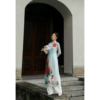 Áo Dài Đính Kết Cá Xinh