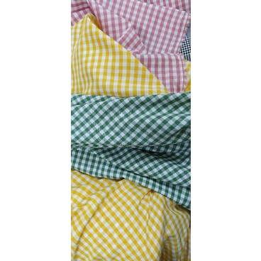 Vải caro be nhạt ô 0,5m