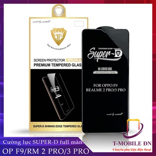 Kính cường lực Oppo F9 Realme 2 3 5 Pro Super-D MIETUBL Full viền Đen Fullbox