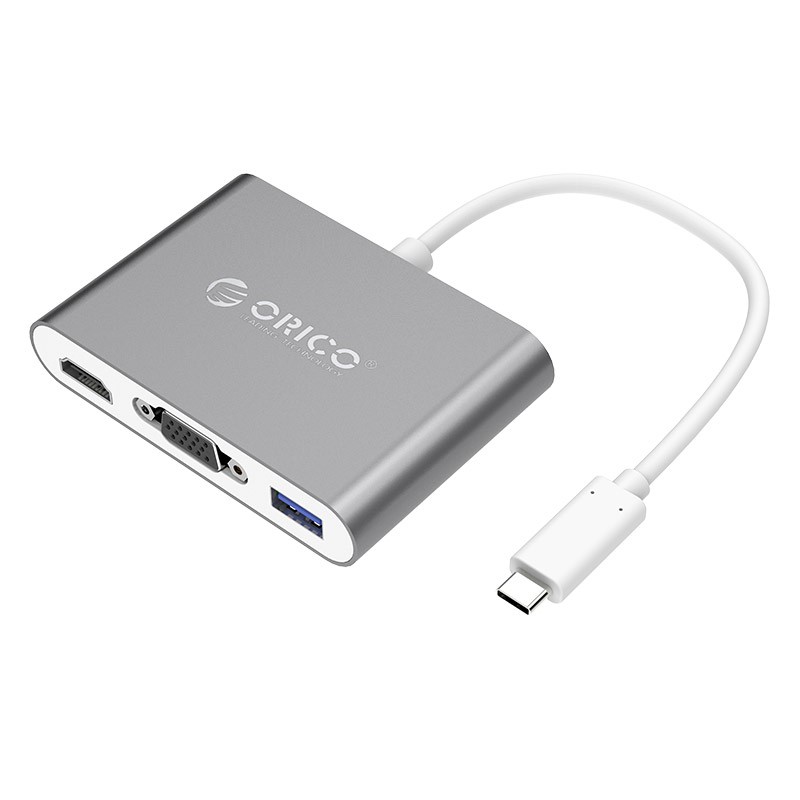 Đầu chuyển đổi Type C sang 4 cổng HDMI/VGA/Type C/USB 3.0 ORICO RCHV-SV  - Bảo Hành Chính Hãng Orico 12 Tháng