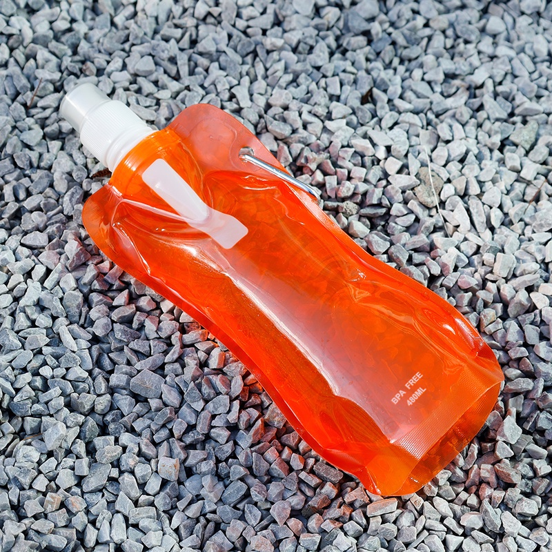 【Random Color】chai Đựng Nước Thể Tích 480ml Có Móc Treo Tiện Dụng Khi Đi Du Lịch/Leo Núi/Cắm Trại Ngoài Trời