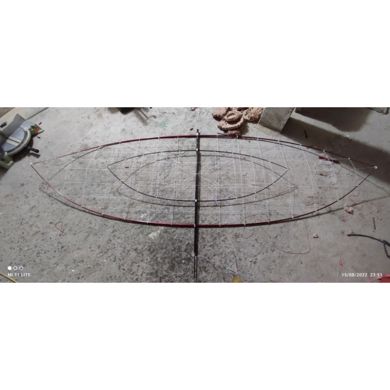 Bộ nan cacbon làm diều 3m độ vai sẵn