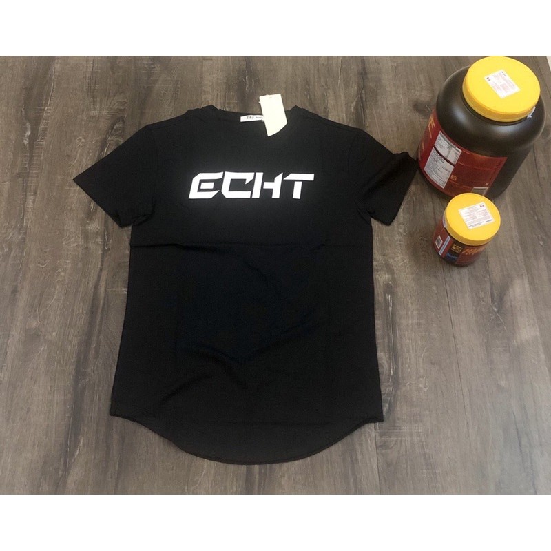 ÁO CÓ TAY GYM NAM ECHT ÁO CỘC TAY ECHT THỂ THAO THUN COTON CAO CẤP