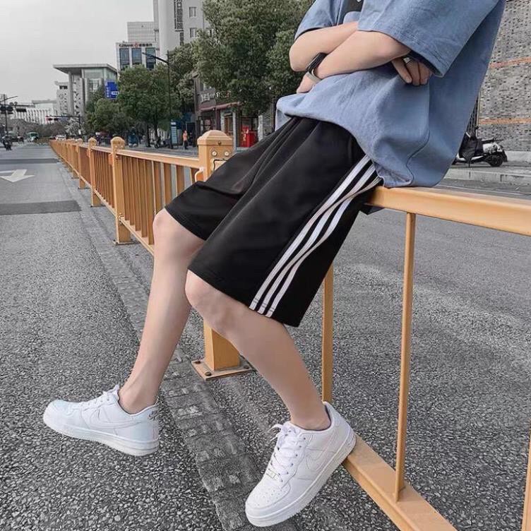 Quần 3 sọc Gấu 194 short thun thể thao vải co dãn ,mềm mịn - from slimfit - SHORT