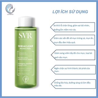Toner cho da dầu mụn SVR Sebiaclear Micro Peel TN02