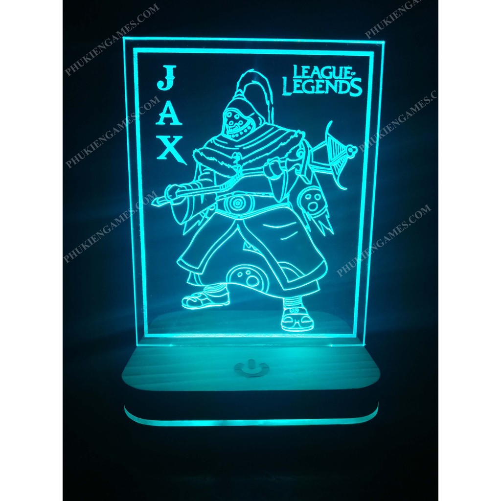 Đèn Led 3D Tướng Jax LMHT nháy 16 màu Đèn Ngủ Trang Trí