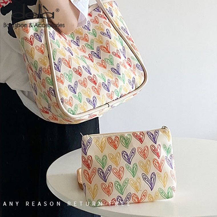 Dela Túi Xách Da Mềm Hình Trái Tim Thời Trang Mùa Hè Cho Mẹ Và Bé