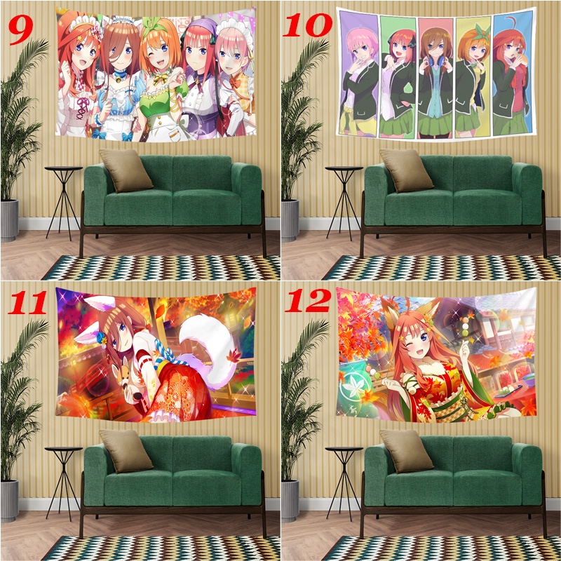 Thảm Treo Tường Trang Trí In Hình Nhân Vật Phim Hoạt Hình The Quintessential Quintuplets