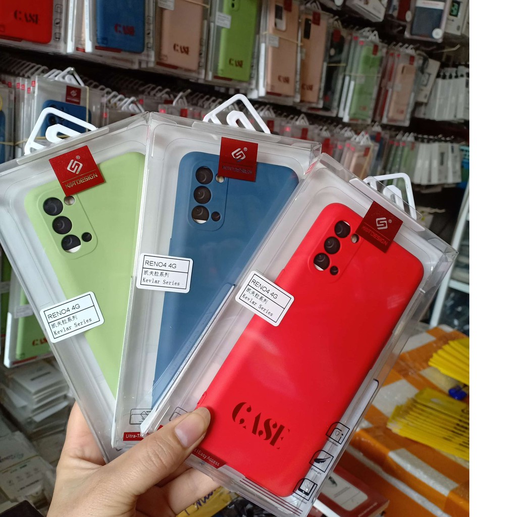 Ốp lưng dẻo màu cho Oppo Redno 4/ Reno 4 Pro hiệu KT desing chống bám bẩn