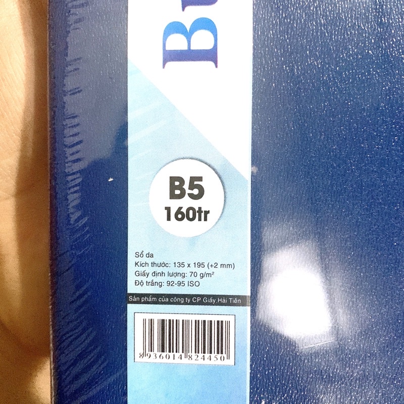 SỔ BÌA DA B3-B5-160 Trang.HẢI TIẾN LOẠI ĐẸP GIẤY TRẮNG MỊN