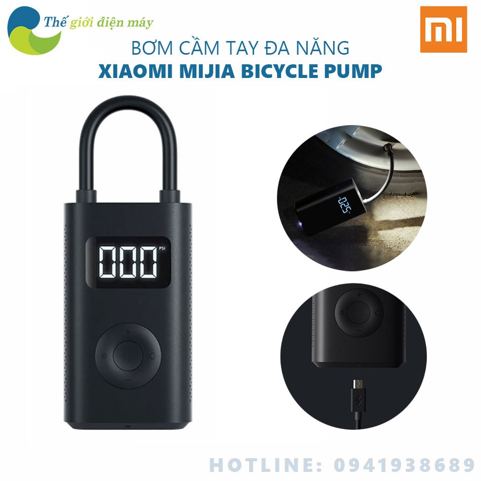 Bơm cầm tay đa năng Mijia Bicycle Pump MJCQB01QJ - Bảo hành 3 tháng - Shop Thế Giới Điện Máy