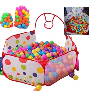 Lều Bóng - Nhà Bóng Banh Kèm 100 Quả Bóng Nhựa - Đồ chơi Cho Trẻ nằm, Ngồi Chơi Thỏa Thích Có Rổ Ném  [Shop Mẹ Mốc]